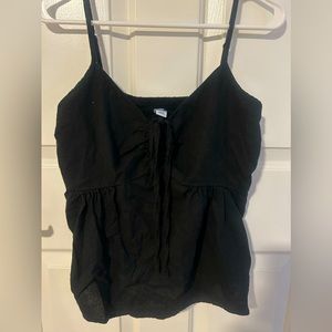 Black Old navy size large halter smocked babydoll cami top